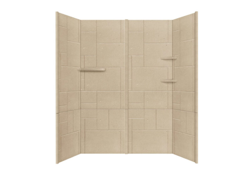 Travertine Sandstone Matte – Cultured Marble 8PC Panel Shower Wall Surround Pkg 3 – 50% OFF - travertine sandstone matte cultured marble 8pc panel shower wall surround pkg 3 50 off 3 |