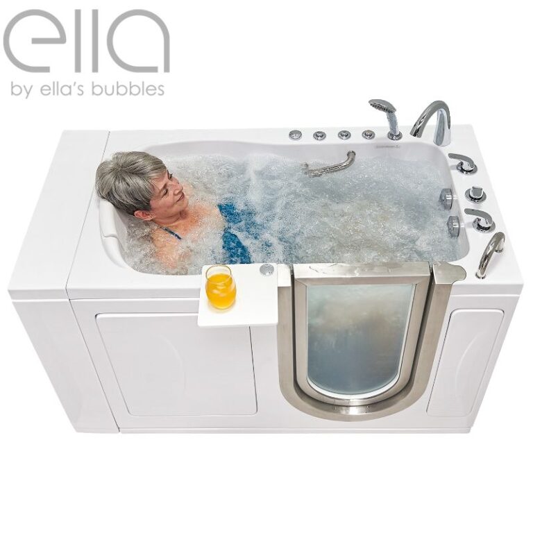 Bañera Elite - 30″x 52″ (76x132cm), Tecnología de Drenaje Dual - elite pc dual model shot mid top down bubbles var |