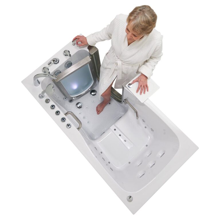 Ultimate baignoire acrylique walk-in - 30 « x60 » (76x152cm), technologie à double drain - ultimate airhydroindependent foot massage walk in tub 30″w x 60″l 76cm x 152cm 27 |