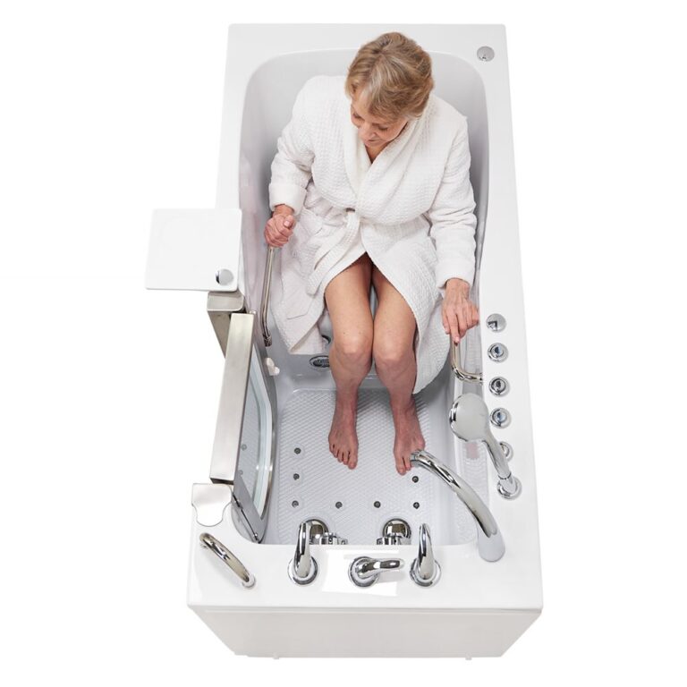 Ultimate baignoire acrylique walk-in - 30 « x60 » (76x152cm), technologie à double drain - ultimate airhydroindependent foot massage walk in tub 30″w x 60″l 76cm x 152cm 36 |