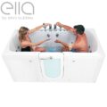 Big4Two Two Seat Acrylic Walk-In Bathtub 36″x80″ (91x203cm), Dual Drain Technology