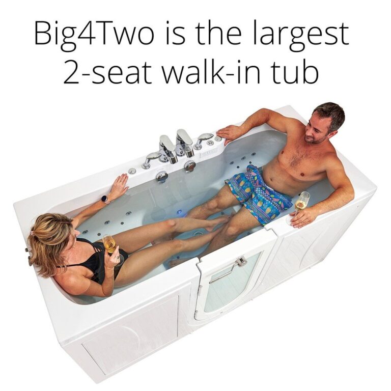 Big4two Two Seat Walk In Bathtub With Outward Swing Door 2 Seater Walk In Tub