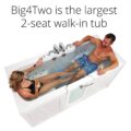 Big4two Two Seat Walk In Bathtub With Outward Swing Door Air Hydro Independent Foot Massage 36″x80″ 91cm X 203cm 38