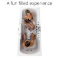 Big4two Two Seat Walk In Bathtub With Outward Swing Door Air Hydro Independent Foot Massage 36″x80″ 91cm X 203cm 41