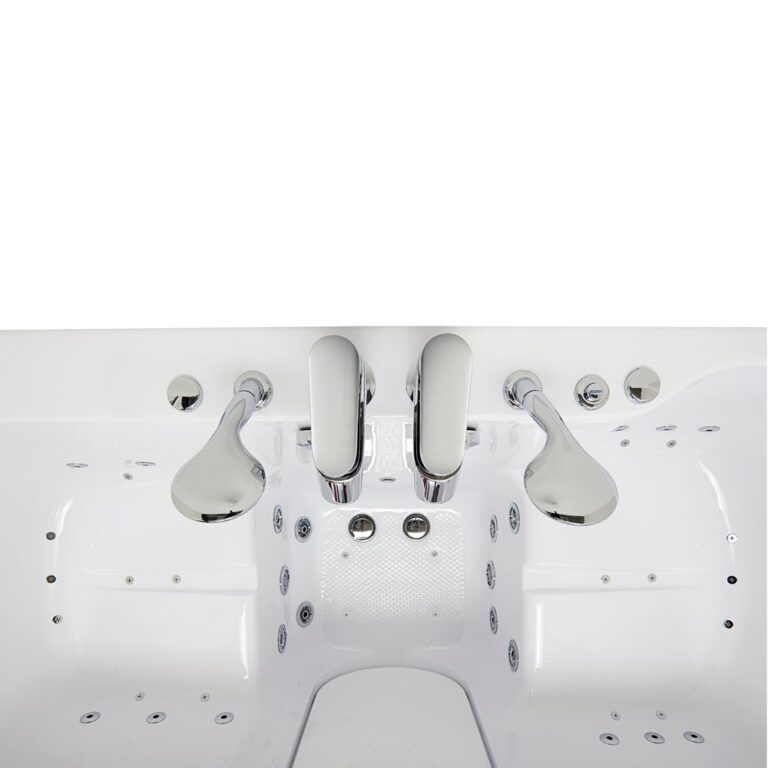 Big4two Two Seat Walk In Bathtub With Outward Swing Door Air Hydro Independent Foot Massage 36″x80″ 91cm X 203cm 44