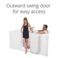 Big4two Two Seat Walk In Bathtub With Outward Swing Door Air Hydro Independent Foot Massage 36″x80″ 91cm X 203cme 54