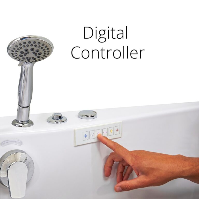 Big4two Two Seat Walk In Bathtub With Outward Swing Door Digital Controller