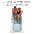 Big4two Two Seat Walk In Bathtub With Outward Swing Door Wide Seats