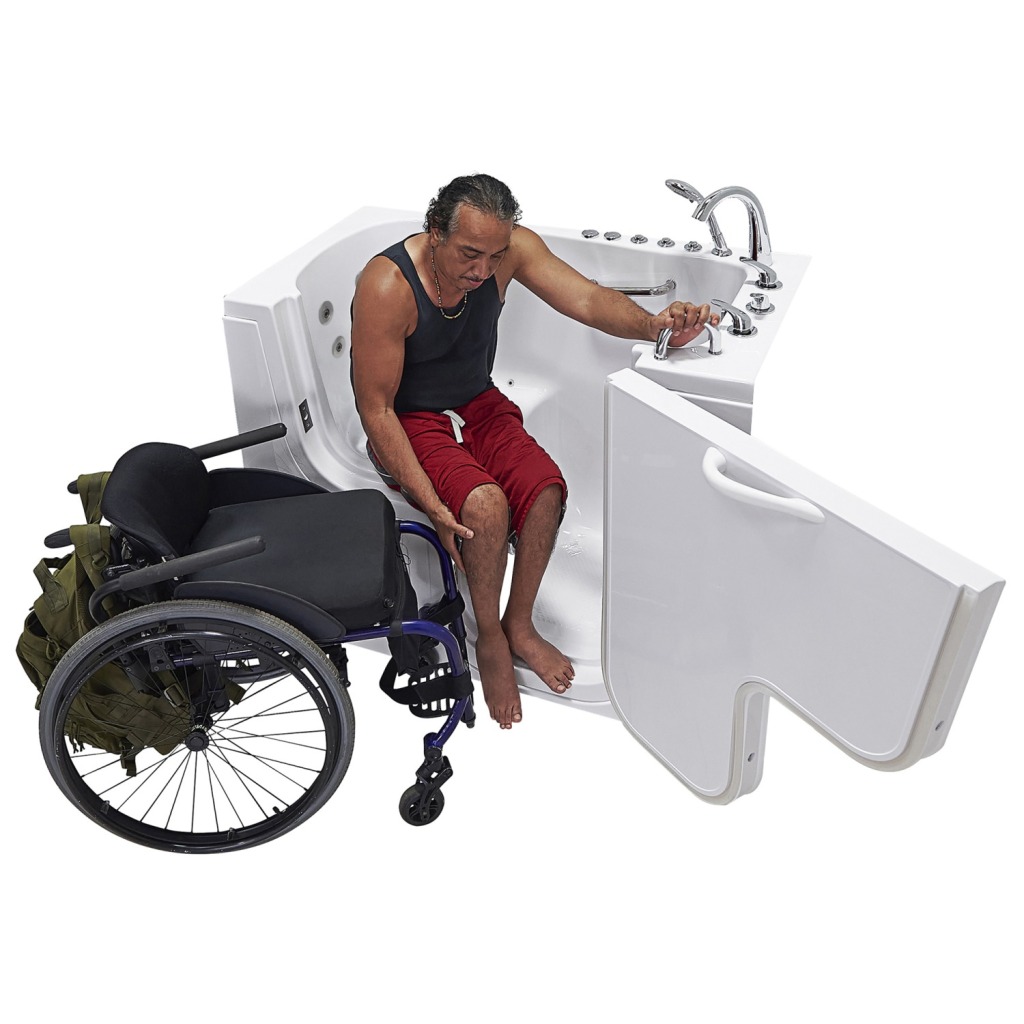 Transfer60 Wheelchair Accessible Walk-In tub – 30″ x 60″ (76 x 152cm), Dual Drain Technology