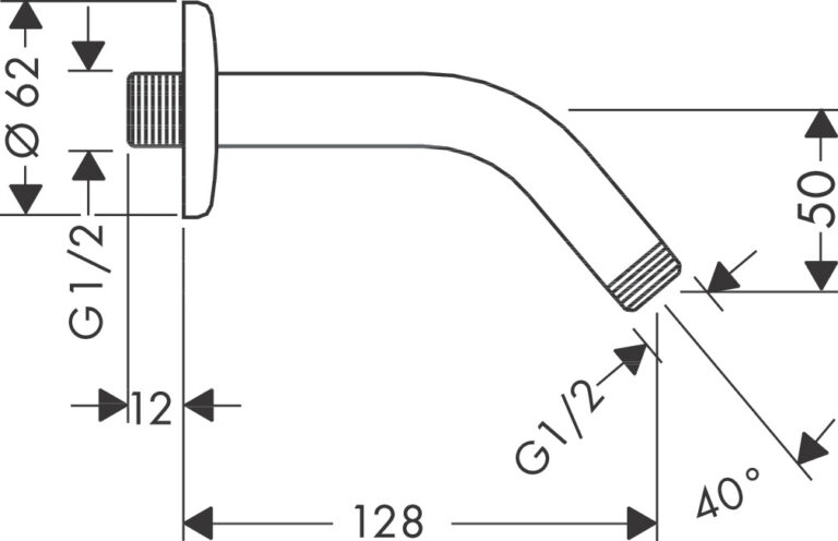 Hansgrohe 1 2 Shower Arm 50 Off