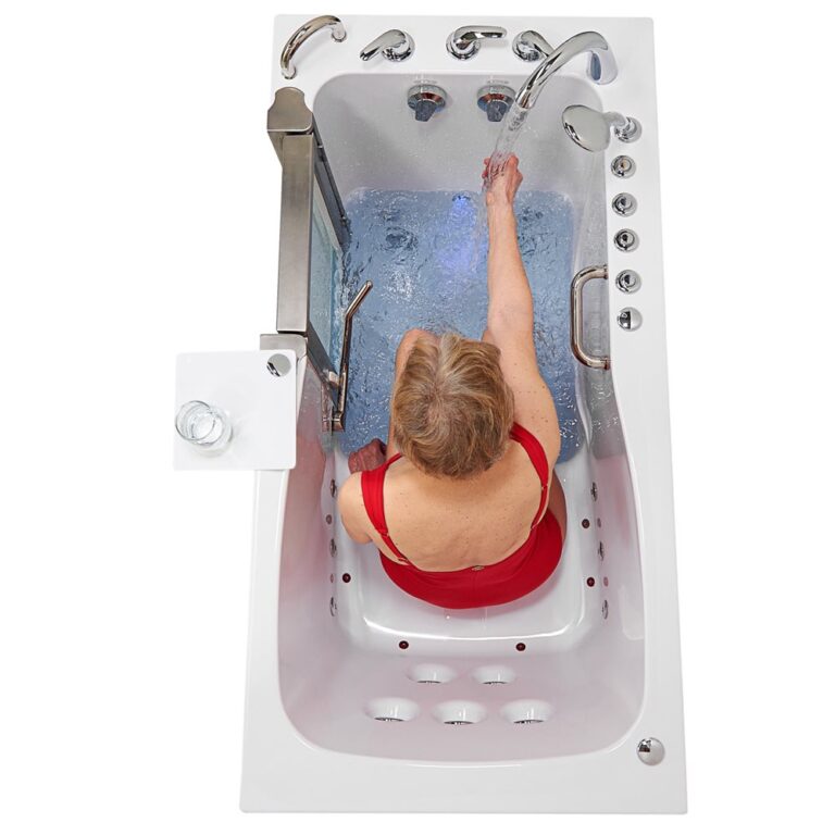 Ultimate baignoire acrylique walk-in - 30 « x60 » (76x152cm), technologie à double drain - ultimate airhydroindependent foot massage walk in tub 30″w x 60″l 76cm x 152cm |