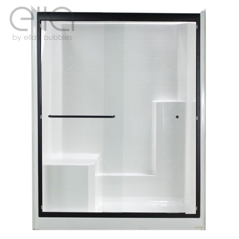 Duo 55 Po X 70 Po Porte De Douche Coulissante Encadree Avec Verre Transparent De 6 Mm Sans Poignee