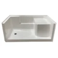 Acrylx Shower Base With Molded Seat Leftdrain