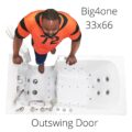 Big4one Acrylic Walk In Bathtub With Outward Swing Door 33″w X 66″l 84cm X 168cm 111