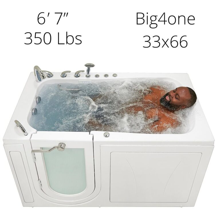 Big4one Acrylic Walk In Bathtub With Outward Swing Door 33″w X 66″l 84cm X 168cm 150