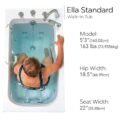 Ella Standard 30″x52” Acrylic Hydro Therapy Massage Walk In Bathtub