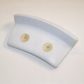 Removable Rubber Back Rest In White With 2 Suction Cups 2