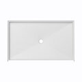 Ella Roll-in Wheelchair Accessible Shower Base 62x38 ADA - Center Drain