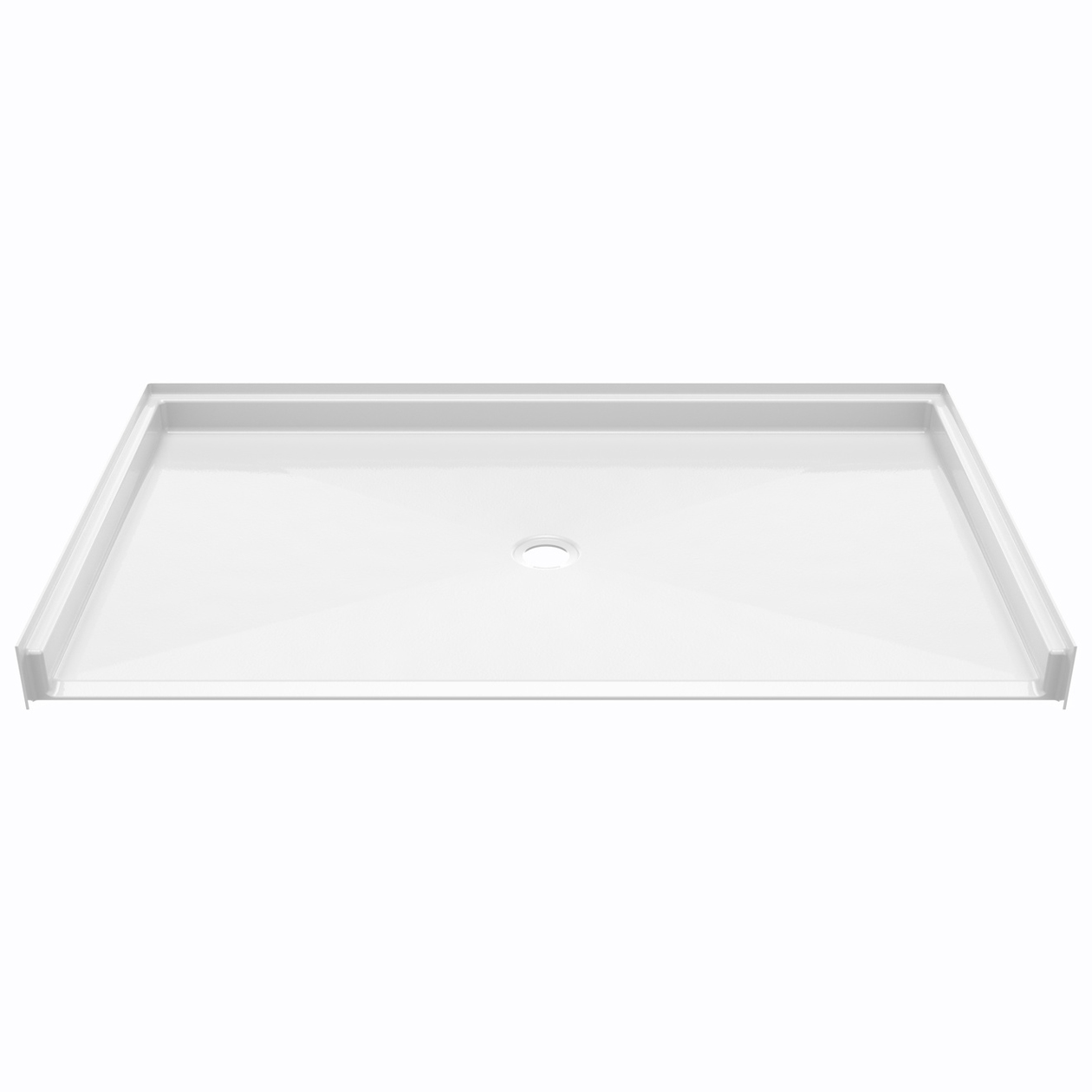 Ella Roll-in Wheelchair Accessible Shower Base 62x38 ADA - Center Drain