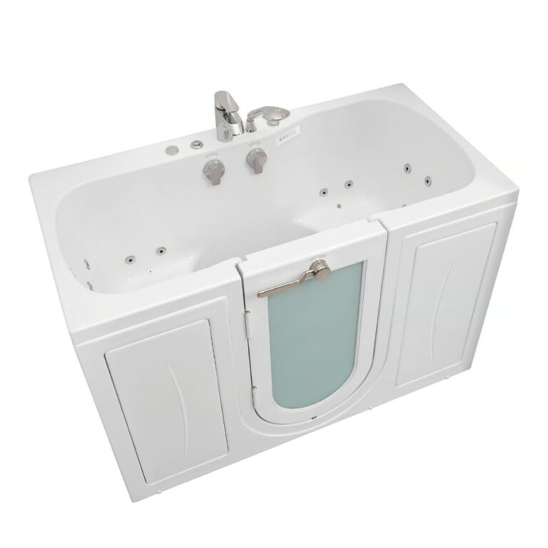 Clearance Tub4Two Acrylic Two Seat Walk-In Bathtub with Outward Swing Door 32″x60″ (81x152cm), Dual Drain Technology, Serial #1022212 - tub4two acrylic walk in tub sn 1022212 4 |